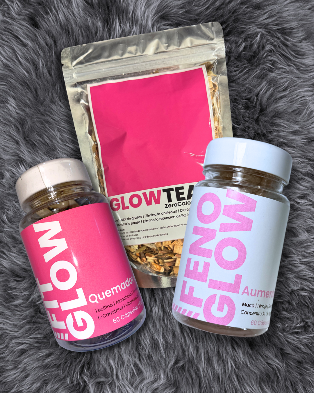 GlowTea 30 días + FitGlow 30 días + FenoGlow 30 días